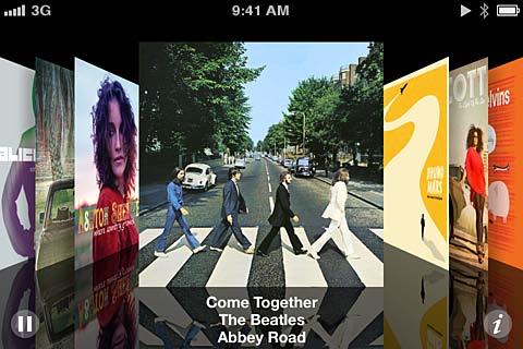 Browsing album artwork in Cover Flow When you browse music, rotate iphone to see your itunes content in Cover Flow and browse your music by album artwork. Browse album artwork: Drag left or right.
