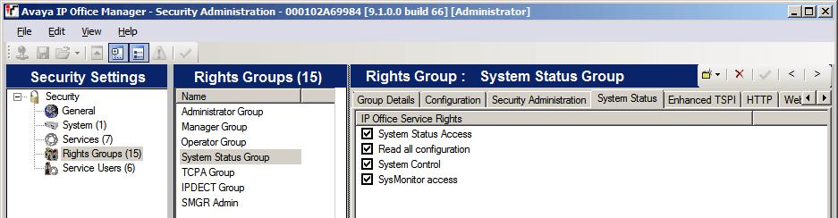 System Status: Installing the Application 1.3 Assigning Security Settings Access to a system using System Status is controlled by that system's security settings.