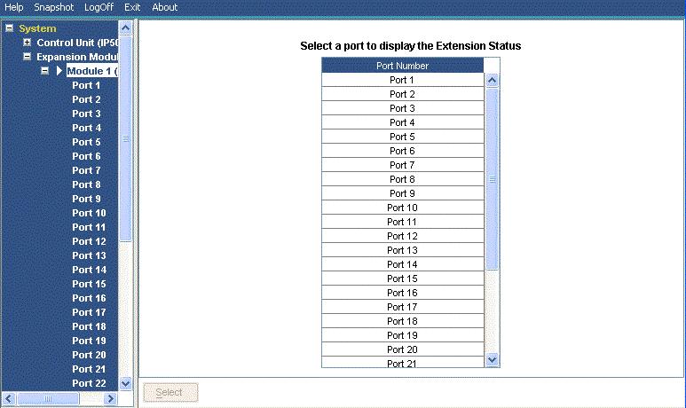 To view details of an individual port, use the navigation pane or select the port