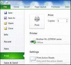 area to delete 2) Click Delete button on top and select Delete option How to Print Check your Excel worksheet before you print it Print Preview in 1) SAVE your work 2) Click File menu top left corner
