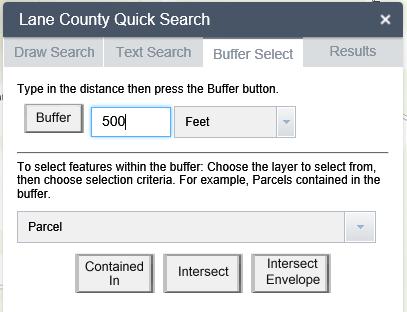 Create a Buffer and Select Features by Buffer Follow these steps to create a buffer and select features by buffer. 1.