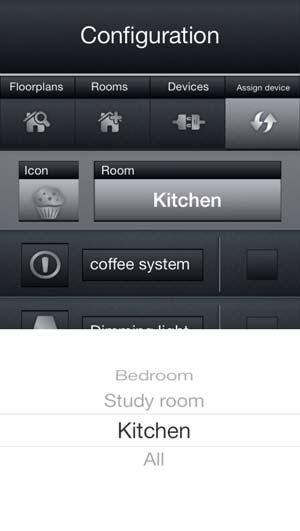 You can do this by clicking on the "Assign" button, where you select the room into which you want to assign the device.