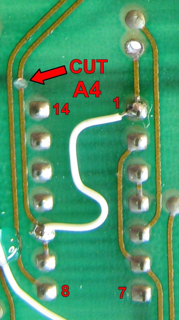 Specific chips are located on the PCB using a column designated by a letter followed by a row designated by a number. A specific pin is indicated using a dot followed by a number. i.e.: A2.