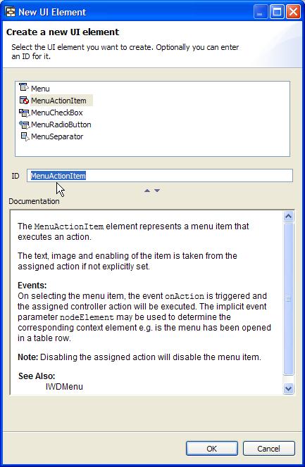 Let s have a look at the action for opening a directory. This action has to know from which table row it was triggered (through the context menu above that row).