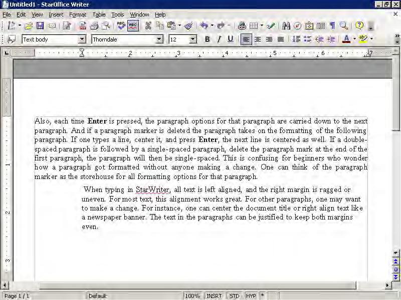 The amount of indent can be varied to the requirement, and one can use either the Formatting toolbar or the Paragraph dialog box to make a change, as covered in this section. 2.3.