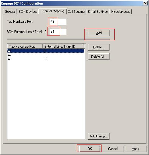 Figure 22: Channel Mapping Tab 6.1.4. Applying the Changes to the Engage Server After making the above configuration changes on the Engage server, you must stop and then restart the Engage Server.