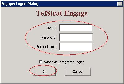 Figure 24: Login Screen of Engage Client 6.3.