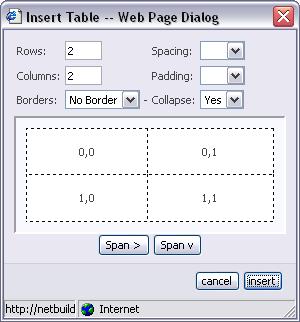 To show or hide the gridlines in your table (for tables with a border of zero ), click on the Show/Hide Guidelines button.