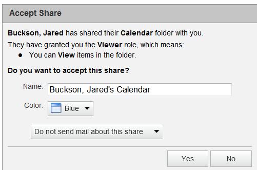 SHARING A CALENDAR Right-click the calendar name (in the list of calendars) and choose "Share Calendar." Enter the person's full e-mail address in the Email box.