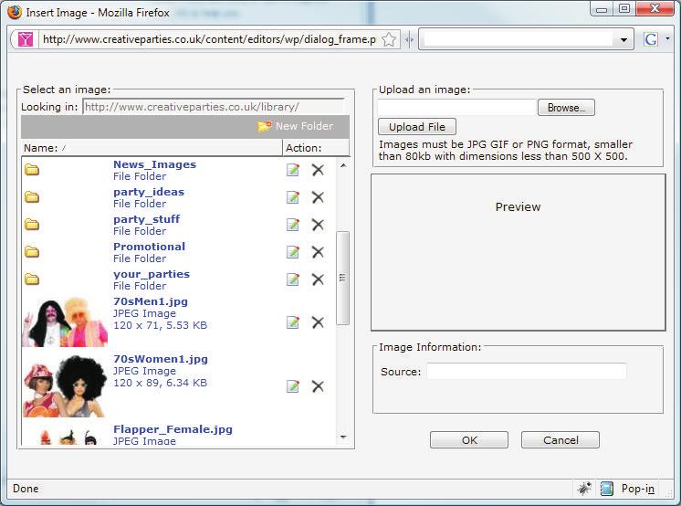 Insert / Edit an Image (24) This function is used to upload and insert images into the CMS Editor.