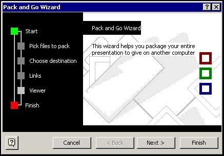 PowerPoint 2002 Level 2 The Pack and Go Wizard You can download the PowerPoint Viewer from the Microsoft Office CD-ROM by performing a search for ppview and then double-clicking the ppview97.exe file.
