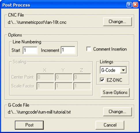 EZ-TURN / TURNMILL TUTORIAL It is not possible to save data when the software is running in evaluation mode. The Save, Save as and Print commands are disabled.