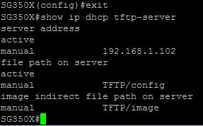 Show IP DHCP TFTP-Server Step 9. Enter the show ip dhcp tftp-server EXEC mode command to display information about the backup server.