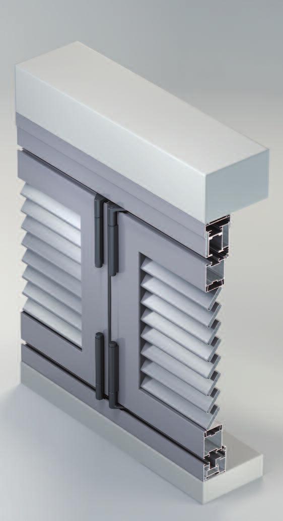 FOLDING/SLIDING Line Main features The systems allows to realize a folding/sliding shutter with vents