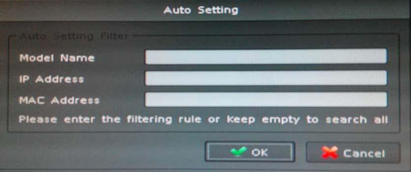 number of cameras depends on NVR s model. After clicking the button, system will show the fuzzy search filter dialog.