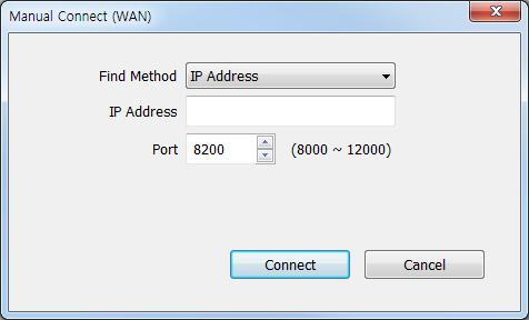 IP Address: Enter the IP address and port number of the network device to find in.