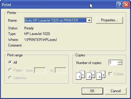 printer to print out the image.