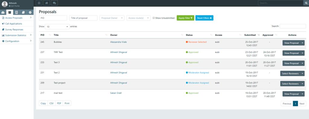An elemental part of the ARIA framework is the Admin panel.