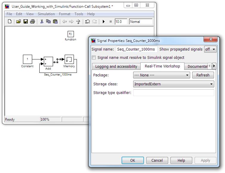 Figure 112: Making a Simulink Signal into an ECU Measurement It is also possible to define Simulink signals in the MATLAB base workspace as described later for Simulink parameters and shown in Figure