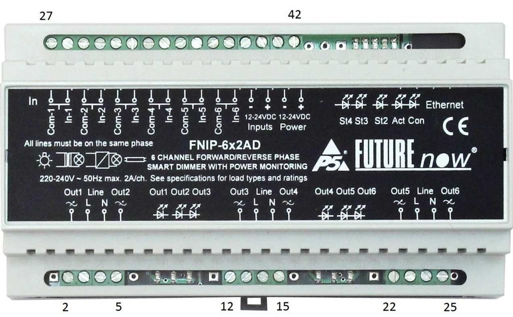 Each module has a wiring diagram on the front which can help the installer when connecting the modules at installation sites. See Figure 2.