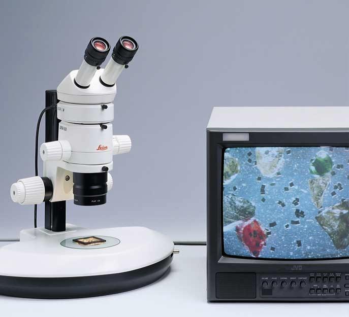 Leica IC A video system with Leica MZ6 stereomicroscope Clear and unmistakable: The advantages of video microscopy The interchange between viewing through the binocular tube and on the TV monitor