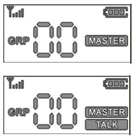 GROUP SELECTION: Press and hold the Mode button for at least 3 seconds after turning on the device. The GRP symbol on the LCD should be blinking.