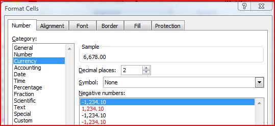FORMAT CELLS Right-click a cell > FORMAT CELLS Can also