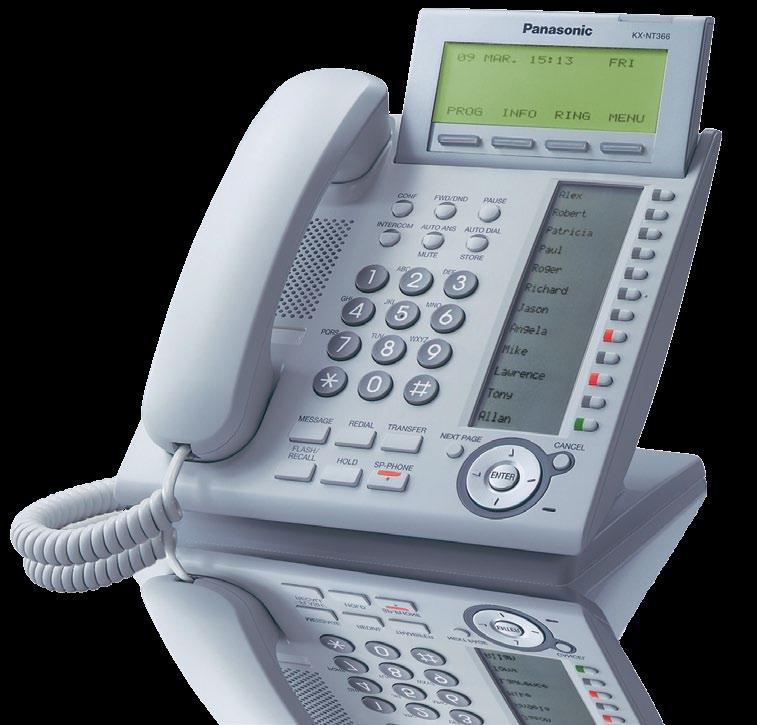KX-NT300 IP PROPRIETARY TELEPHONES Panasonic s KX-NT300 Series IP telephones are stylish, intuitive, user friendly, and comfortable to use by all telephone users.