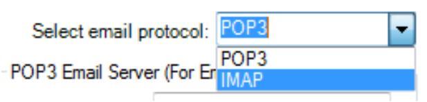 Typically this is port 110 Login Name The username used to login to the POP3 server Password The password corresponding to the login name on the POP3 server IMAP Receiving Email Option 2 Server