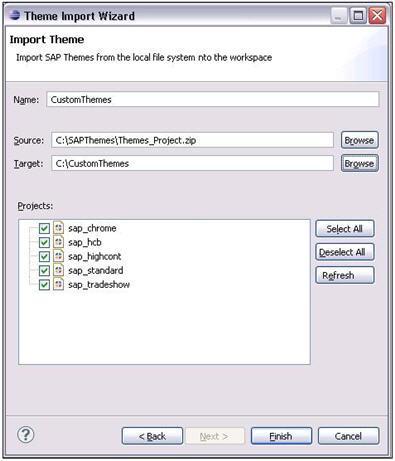 Figure 2: Imported SAP Themes 8.