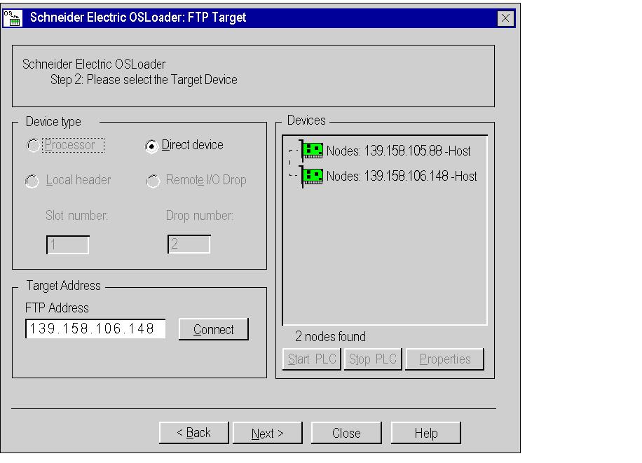 Description of Screens Communication Protocol: FTP Target Screen General This screen is displayed if the driver selected in the previous step is the FTP driver.
