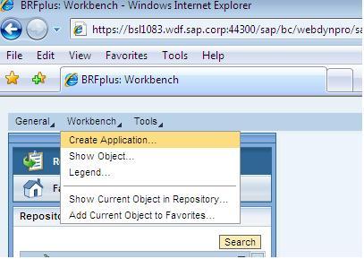 Repository View You can create applications and other required objects for the applications using the Repository view.