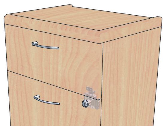 cabinet (no aluminum bar needed) Suitable for swing door cabinet (no locking bolt