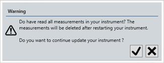 5 HYDROcenter 5.1 Firmware update If there is new firmware for your measuring instrument, HYDROcenter offers you an update. Save all stored measurement series (e.g. with HYDROlink6) before running an update.
