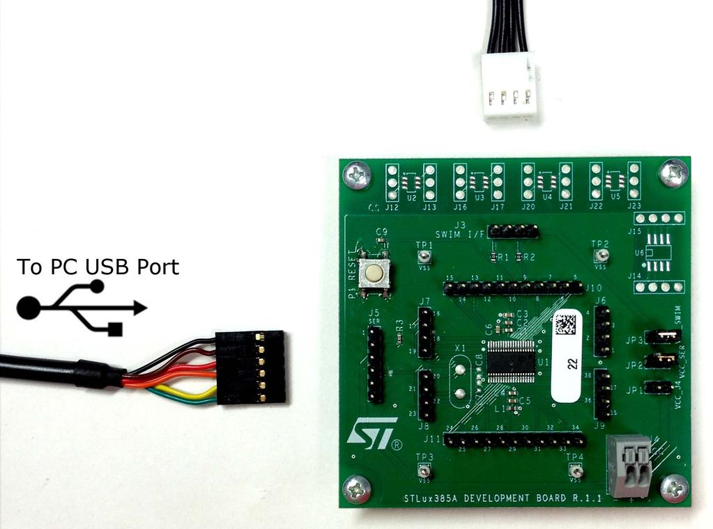 Step 3: STEVAL-ILL068V1 evaluation board UM1792 6.2 Serial port power supply Figure 17.