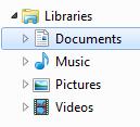 Libraries Libraries are included in the Navigation Pane along with the drives and look and act a lot like folders. However Libraries are not actual storage locations.