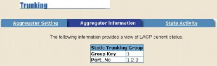 ports is standby and able to aggregate if work ports fail. If local static trunking group, the number must be the same as group ports. 4. Select the ports to join the trunking group 5.