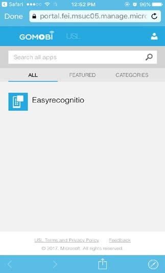 You will see Easyrecognition in the list of Apps.