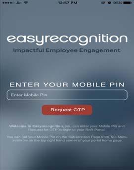 Tap on easyrecognition to login into the app.