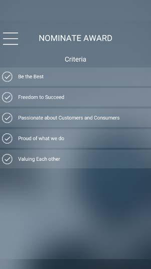 Select criteria Selecting criteria is the step after selecting award and here you can select criteria for the selected award.