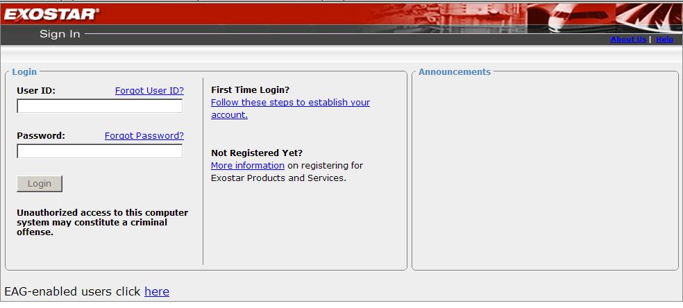 2. Click on EAG-enabled users click here as highlighted above. You may be prompted for an FIS certificate.