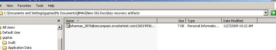 Click Close as highlighted above on the Exostar Self Key Recovery screen. 8.