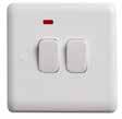 outlet Dual switch with neon VC1390 VC1390WH VC1391 VC1392