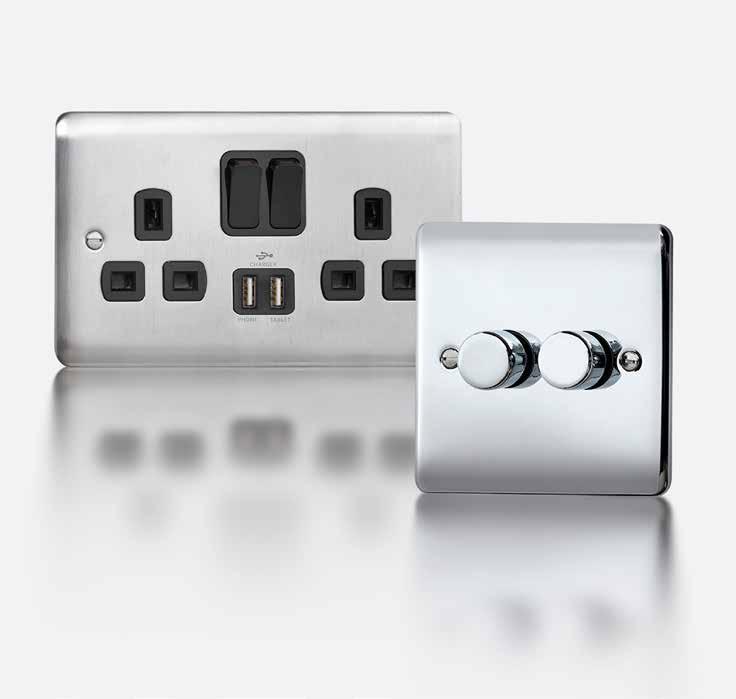 Vimark Evo Vimark Evo is a sophisticated and stylish range of metal plate wiring accessories providing a smart and timeless finish for any domestic or commercial application.