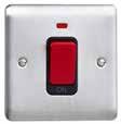 Vimark Evo 50A Double Pole Switches Black or white inserts available Grey font marking