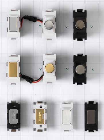 Chrome/Stainless Steel G3523VARW** 1 Module 2-way 100W G3523VARB** G3523 G3523BK Dimmer Modules The quantity and maximum rating of dimmers fitted into a frontplate has to be limited to allow for heat