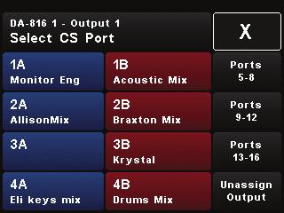 From the Global Configuration screen, SELECT DA-816 SoftRoute to enter the DA-816 setup. You can enter these screens even if you do not have a DA-816 connected.