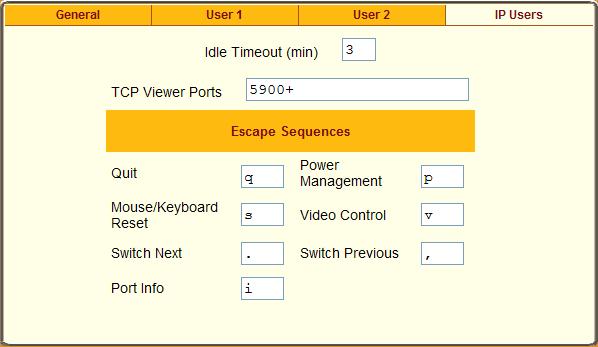 Web Manager for KVM/net Plus Administrators To Configure IP User (KVM Over IP) Sessions Perform this procedure if you want to redefine the parameters that apply to KVM port sessions when a remote