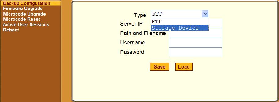 Management You can use the form to specify an FTP server for saving the KVM/net Plus configuration, so you can retrieve the configuration if it is ever erased.