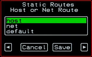 Web Manager for KVM/net Plus Administrators Table 7-11:Static Routes Screens [OSD] (Continued) Screen Host or Net Route